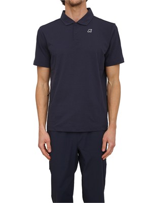 Polo unisex Decouvrir K-WAY in tessuto antipiega blu in UOMO
