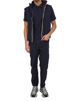 Polo unisex Decouvrir K-WAY in tessuto antipiega blu in UOMO