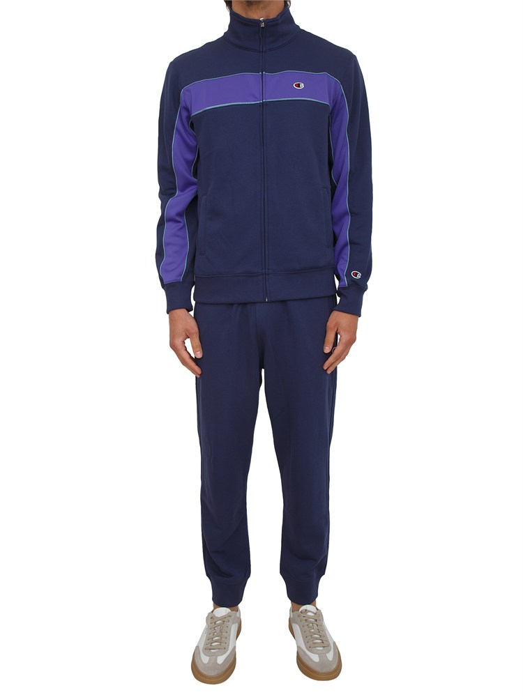 Tuta completa Champion uomo in misto cotone blu