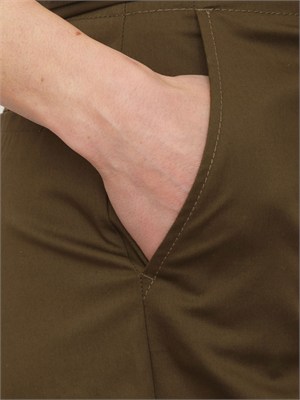 Pantaloni Iblaffetto iBlues in cotone stretch verde kaki in DONNA