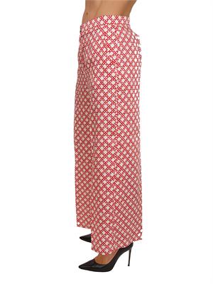 Pantalone Emmcaraffa Emme Marella in twill stampato rosso in DONNA