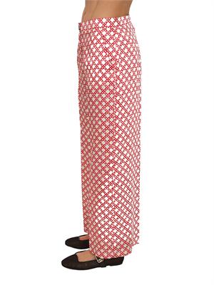 Pantalone Emmcaraffa Emme Marella in twill stampato rosso in DONNA