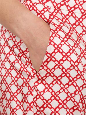 Pantalone Emmcaraffa Emme Marella in twill stampato rosso in DONNA