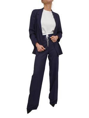 Pantalone Emmfetta Emme Marella in fluida viscosa lamÈ blu in DONNA
