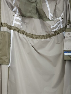 Giubbino lungo Barbrein K-WAY donna in tessuto tecnico verde in DONNA