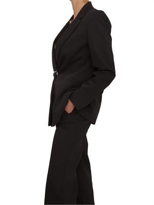Giacca doppiopetto Emmrum1 Emme Marella in misto cotone nero in DONNA