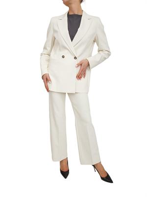 Giacca doppiopetto Emmrum1 Emme Marella in misto cotone bianco in DONNA