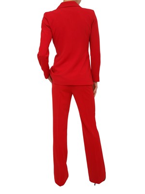 Completo giacca+pantalone Emmkaki Emme Marella in twill stretch rosso in DONNA