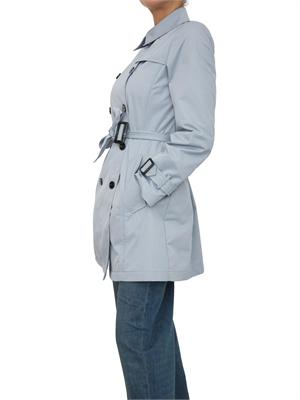 Trench doppiopetto MLLZUPPA Marella in cotone tecnico celeste in DONNA