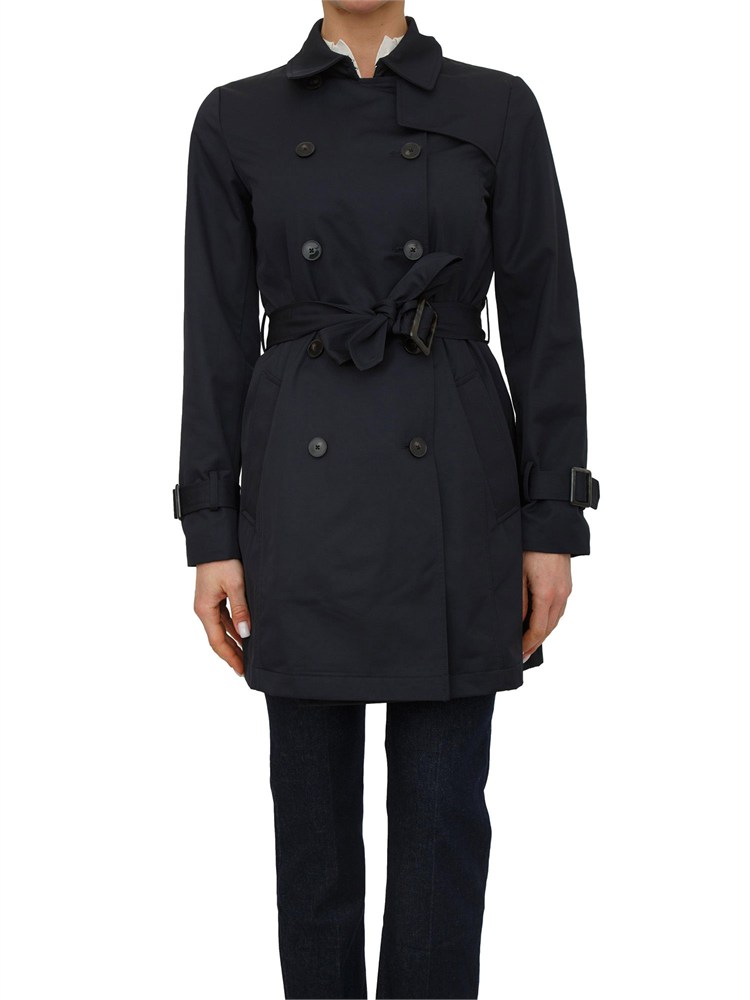 Trench doppiopetto MLLZUPPA Marella in cotone tecnico blu