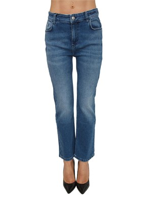 Jeans MLSFCROP Marella in denim stretch blu medio in DONNA