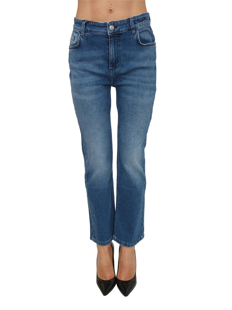Jeans MLSFCROP Marella in denim stretch blu medio