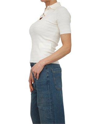 Polo MLLLEGNO Marella in misto viscosa crema in DONNA