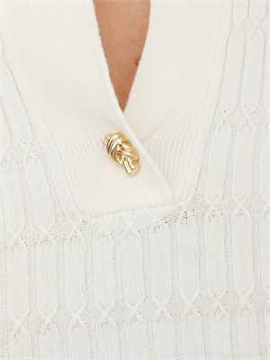 Polo MLLLEGNO Marella in misto viscosa crema in DONNA