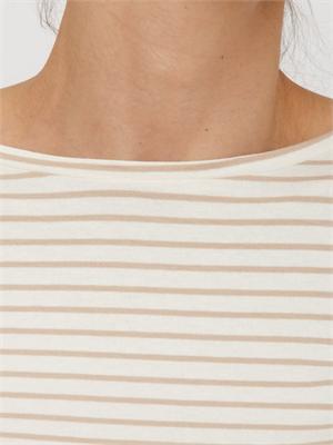 T-shirt Cosetta Emme Marella in viscosa beige a righe in DONNA
