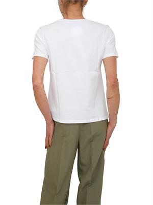 T-shirt Marea Emme Marella in cotone bianco ricami verdi in DONNA