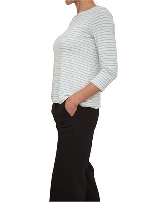 T-shirt Cosetta Emme Marella in viscosa celeste a righe in DONNA