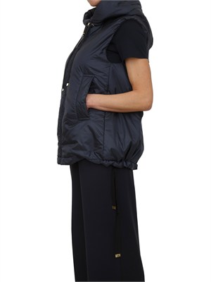 Gilet Greengo Max Mara The Cube in tela antigoccia blu in DONNA