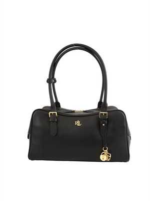 LAUREN RALPH LAUREN Borsa Marcy Ralph Lauren in pelle liscia nera in DONNA
