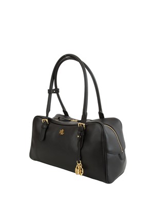 LAUREN RALPH LAUREN Borsa Marcy Ralph Lauren in pelle liscia nera in DONNA