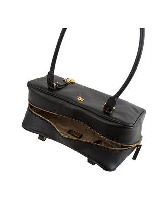 LAUREN RALPH LAUREN Borsa Marcy Ralph Lauren in pelle liscia nera in DONNA