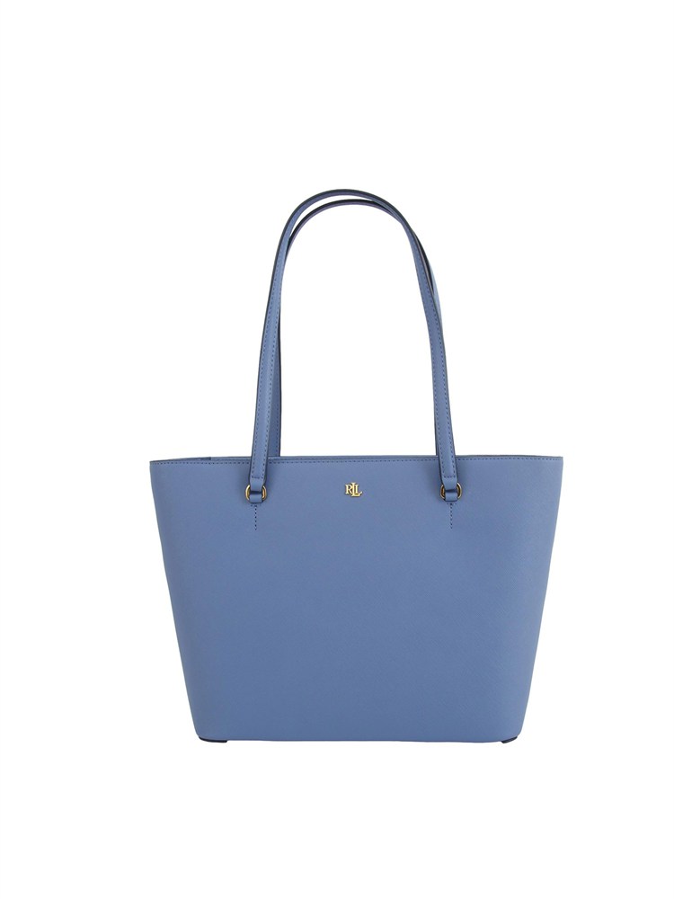 LAUREN RALPH LAUREN Borsa Karly media Ralph Lauren in pelle blu