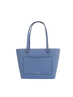 LAUREN RALPH LAUREN Borsa Karly media Ralph Lauren in pelle blu in DONNA