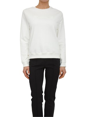 Felpa Elisabetta Franchi in cotone avorio in DONNA