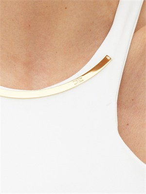 Abito Elisabetta Franchi in crêpe avorio in DONNA