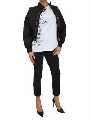 T-shirt Elisabetta Franchi in cotone bianco con scritte in DONNA