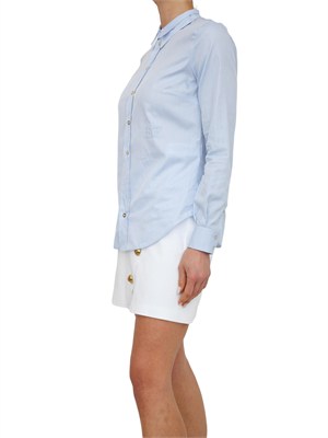 Camicia Elisabetta Franchi in cotone azzurro in DONNA