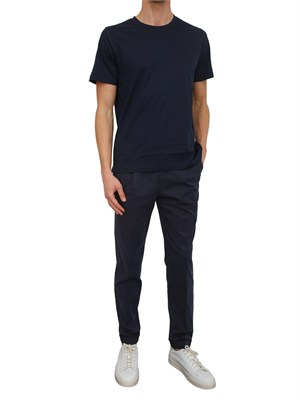T-shirt uomo Aiace Galassi in pregiato cotone blu in UOMO
