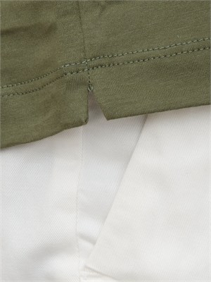 T-shirt uomo Aiace Galassi in pregiato cotone verde in UOMO