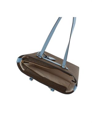 Borsa Jet Set Travel Michael Michael Kors in pelle marrone e azzurro in DONNA