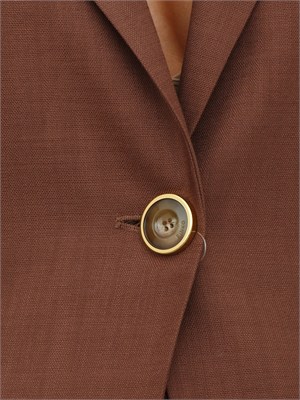 Giacca smanicata Floella Pinko in tessuto panama marrone in DONNA