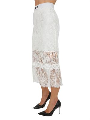 Gonna midi Harmonie Pinko in pizzo bianco in DONNA