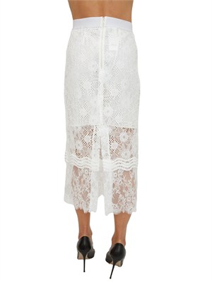 Gonna midi Harmonie Pinko in pizzo bianco in DONNA