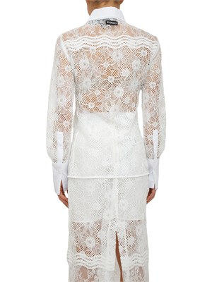 Camicia bianca Coline Pinko in tulle e pizzo in DONNA