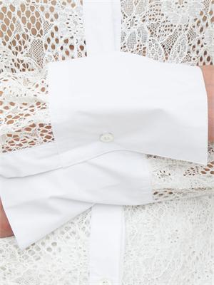 Camicia bianca Coline Pinko in tulle e pizzo in DONNA