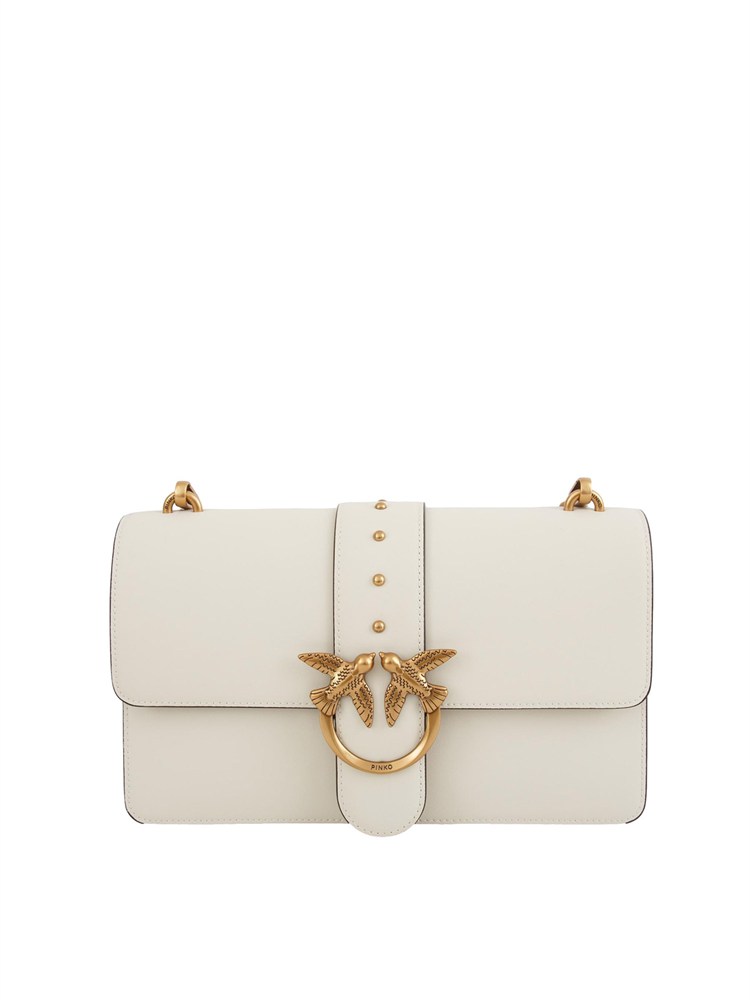 Borsa media Love Bag One Pinko in pelle bianca