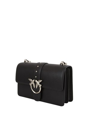 Borsa media Love Bag One Pinko in pelle nera in DONNA