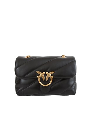 Classic Love Bag Puff Pinko in nappa nera in DONNA