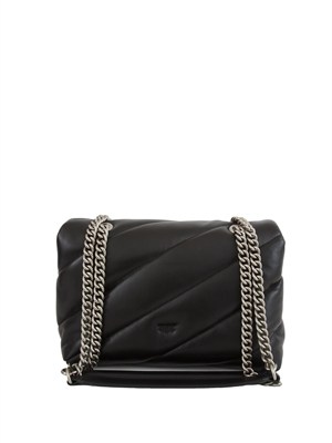 Classic Love Bag Puff Pinko in nappa nera in DONNA