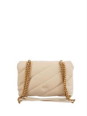 Classic Love Bag Puff Pinko in nappa beige in DONNA