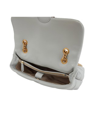 Classic Love Bag Puff Pinko in nappa grigia in DONNA