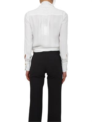 Camicia Elisabetta Franchi in georgette di viscosa avorio in DONNA