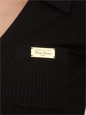 Polo in maglia nera Elisabetta Franchi in DONNA