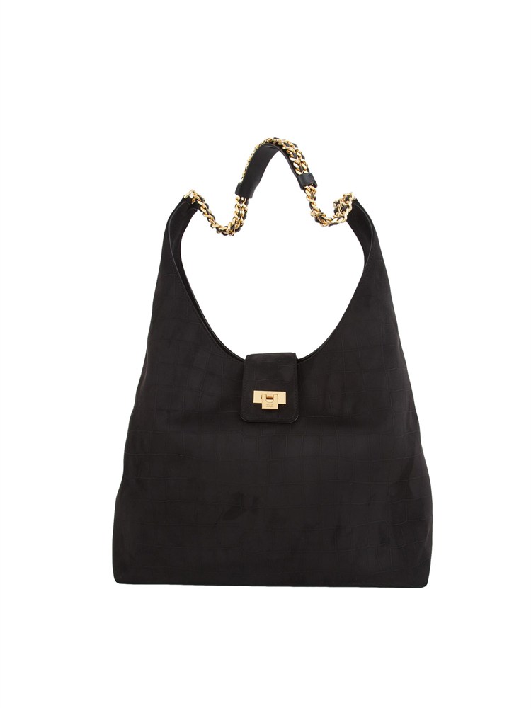 Borsa Elisabetta Franchi in suede nera