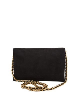 Borsa a tracolla Elisabetta Franchi in suede nero in DONNA