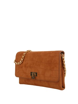 Borsa a tracolla Elisabetta Franchi in suede cuoio in DONNA